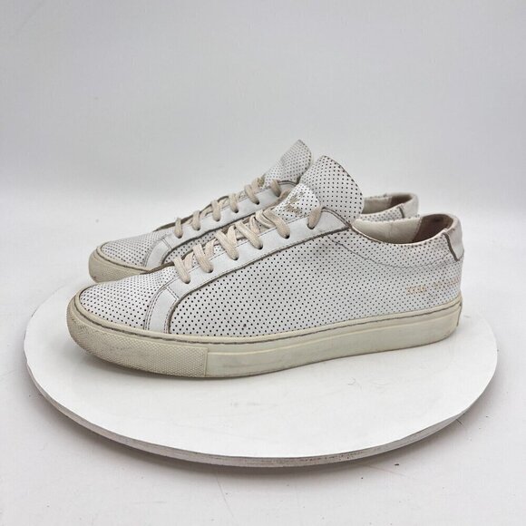 Woman By Common Projects Achilles Women Size EU 37 US 7 Perforated White Shoes - Picture 1 of 13